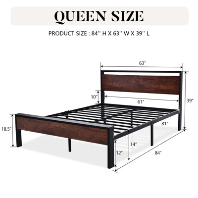 Breakwater Bay Minas Classical Metal Frame Platform Bed & Reviews | Wayfair